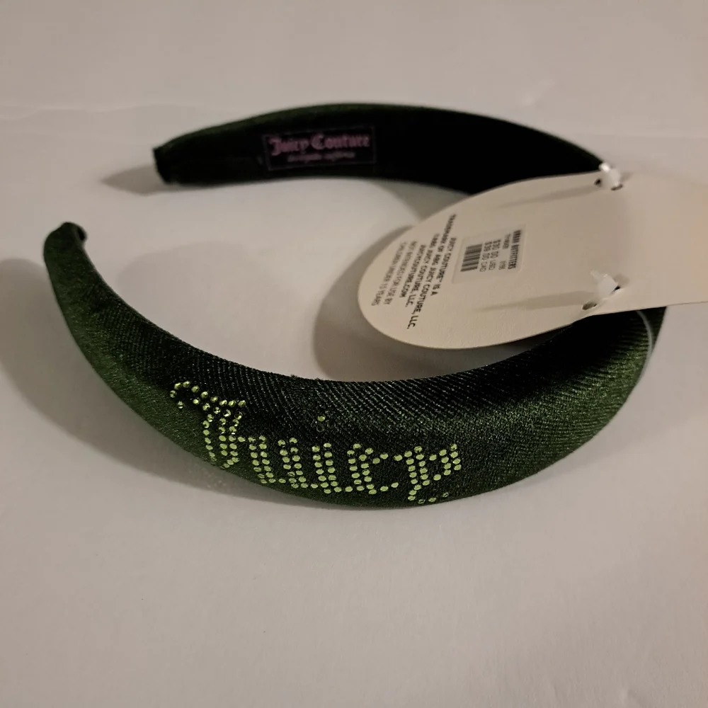 Juicy Couture Green Thick Headband New
